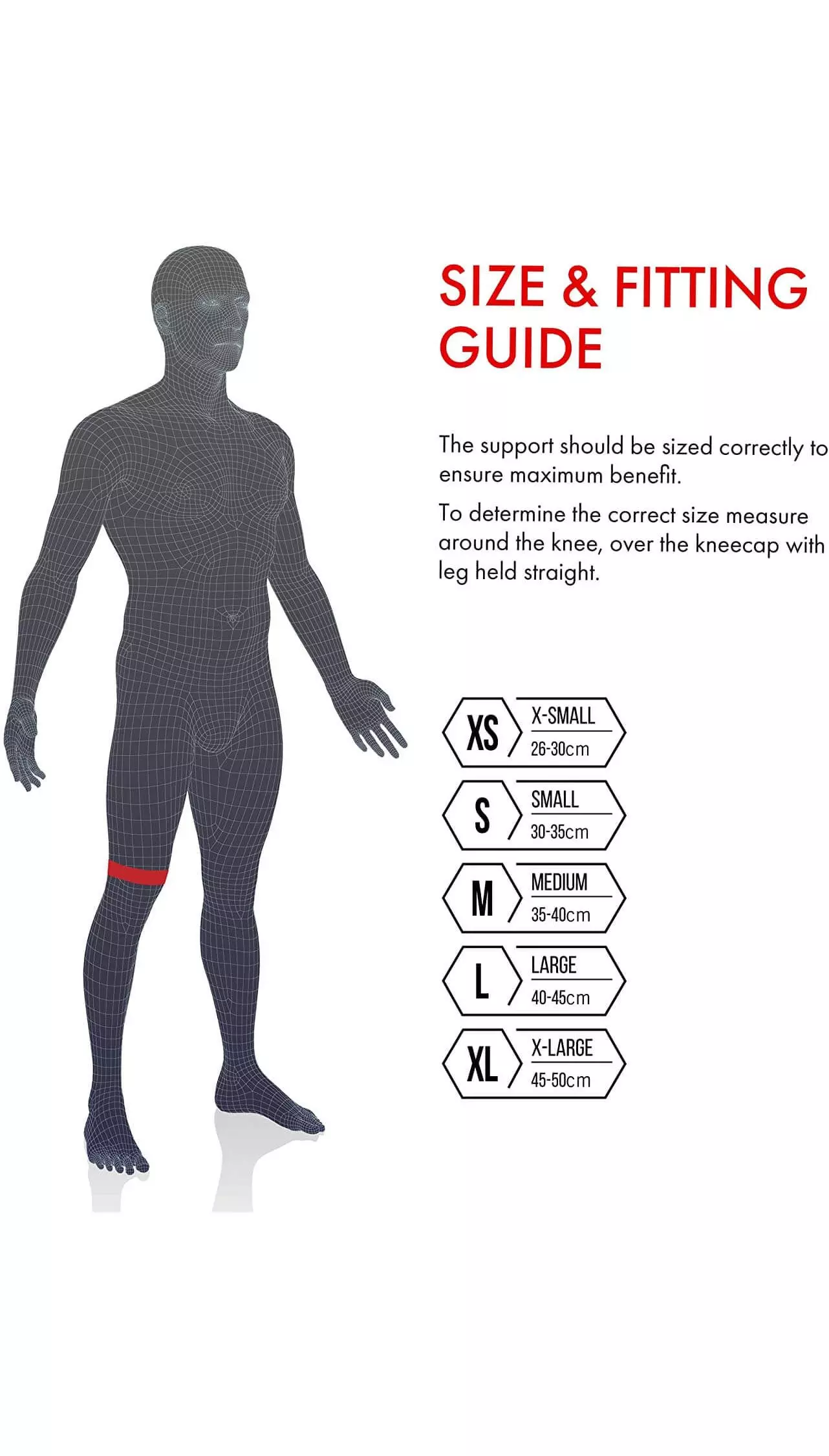 Black Classic Knee Support alternative image