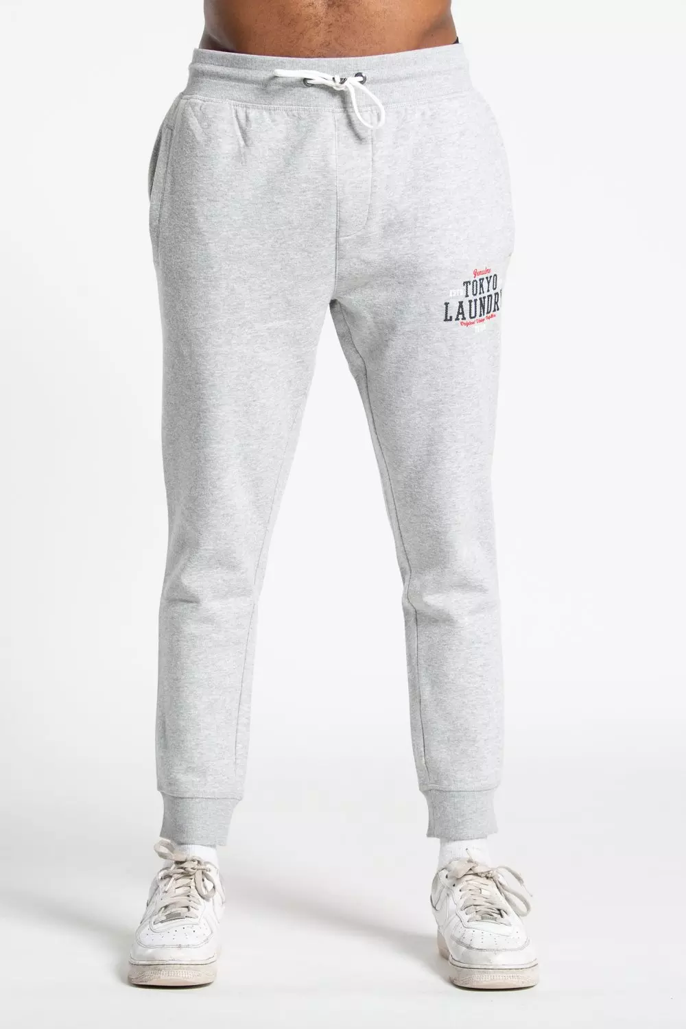 Light grey Cotton Blend Joggers alternative image