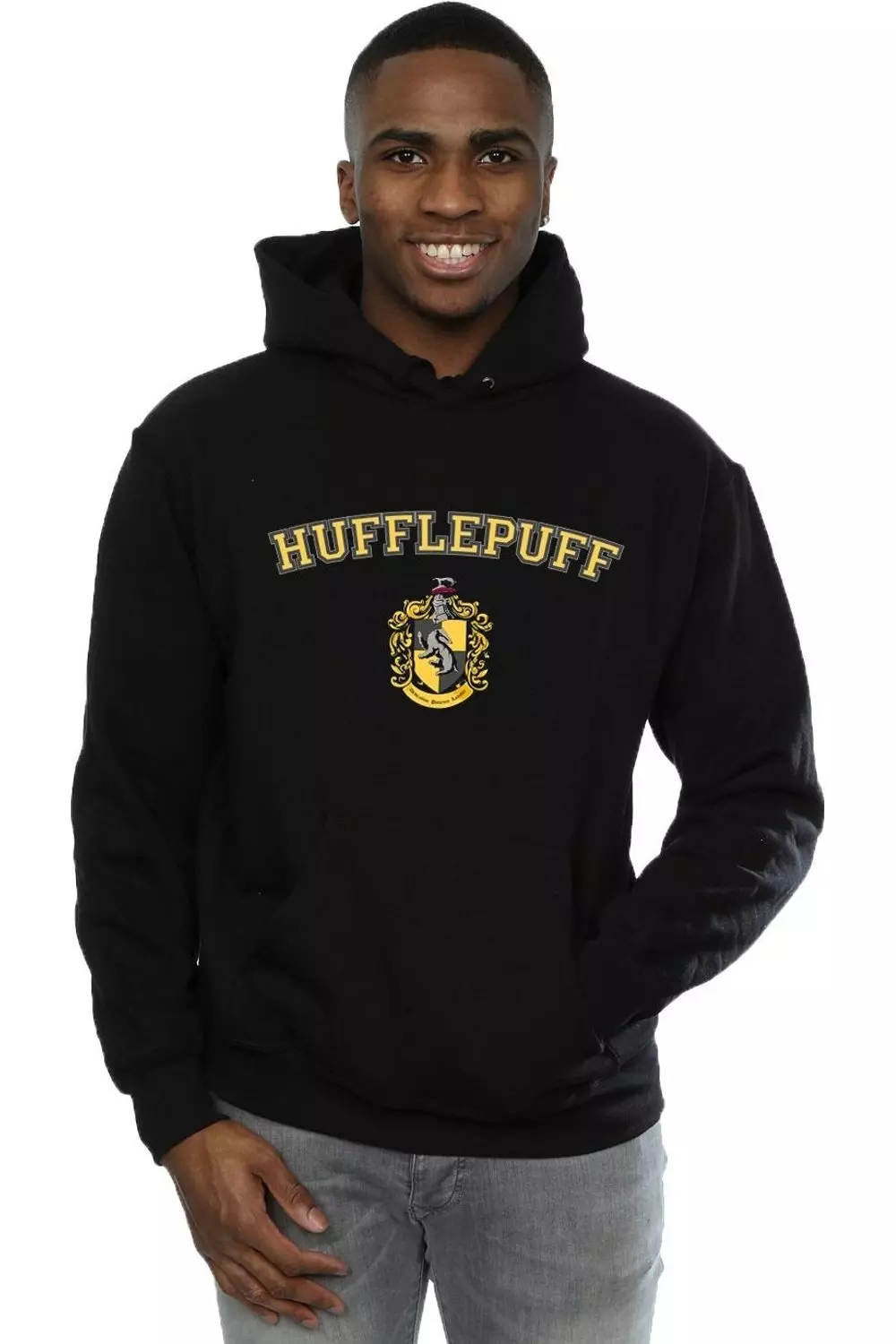 Black Hufflepuff Crest Hoodie alternative image