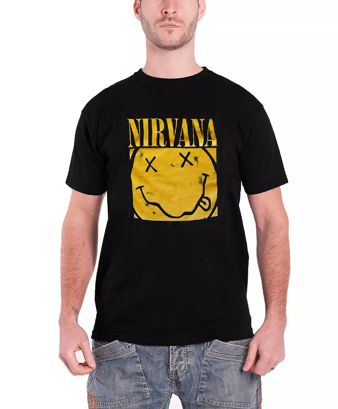 Black Grunge Face Boxed T Shirt alternative image