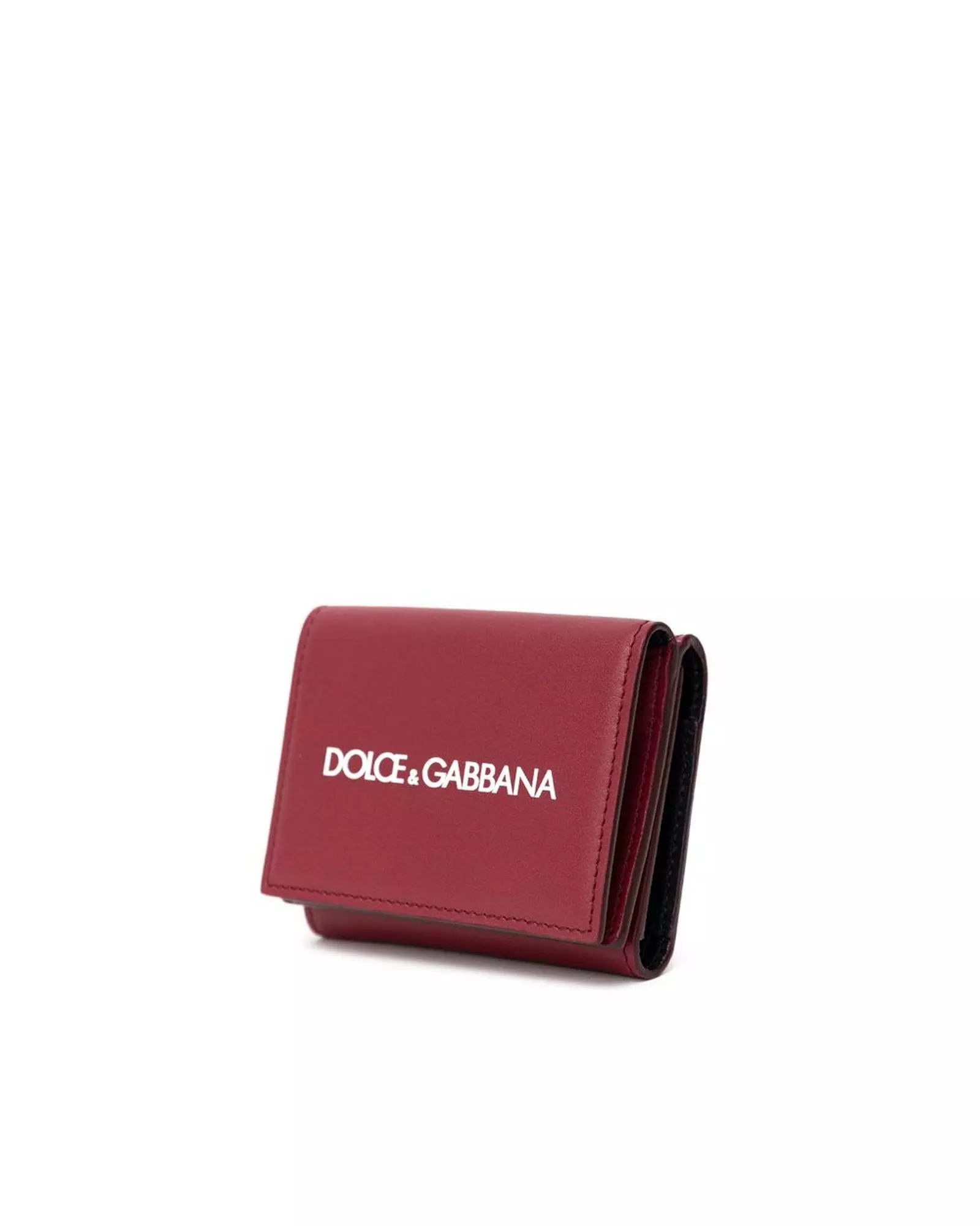 Dolce & Gabbana Compact Leather Wallet- Red | boohooMAN UK