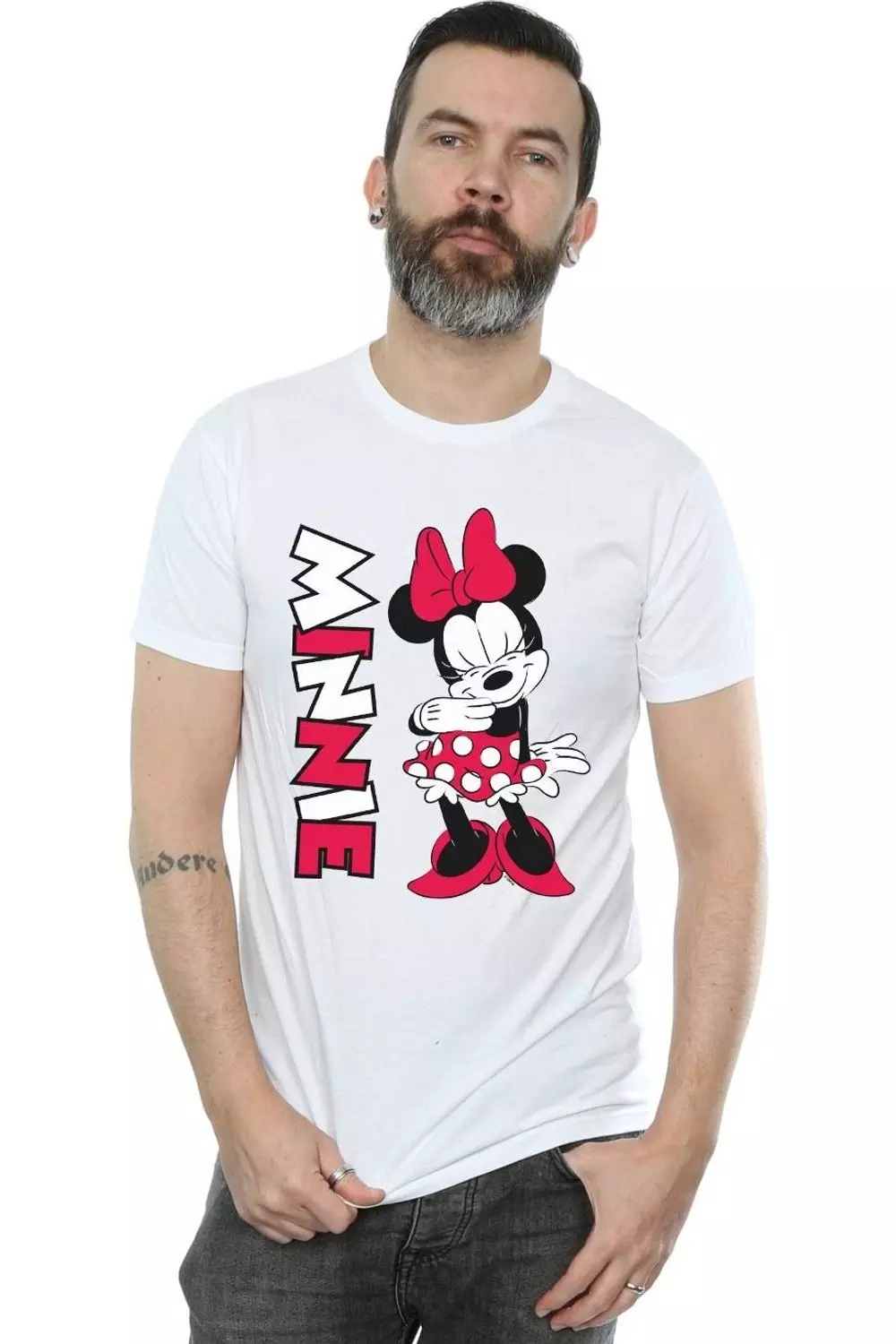 White Minnie Mouse Giggling T-Shirt alternative image