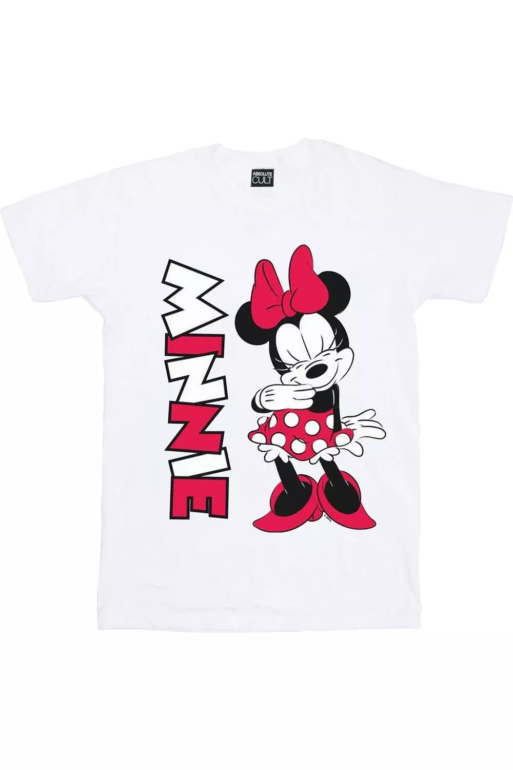 White Minnie Mouse Giggling T-Shirt alternative image