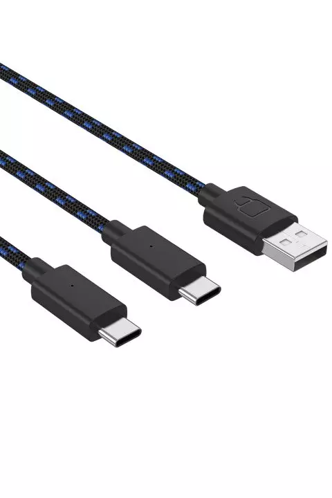 Black PS5 Dual Play & Charge Cable alternative image