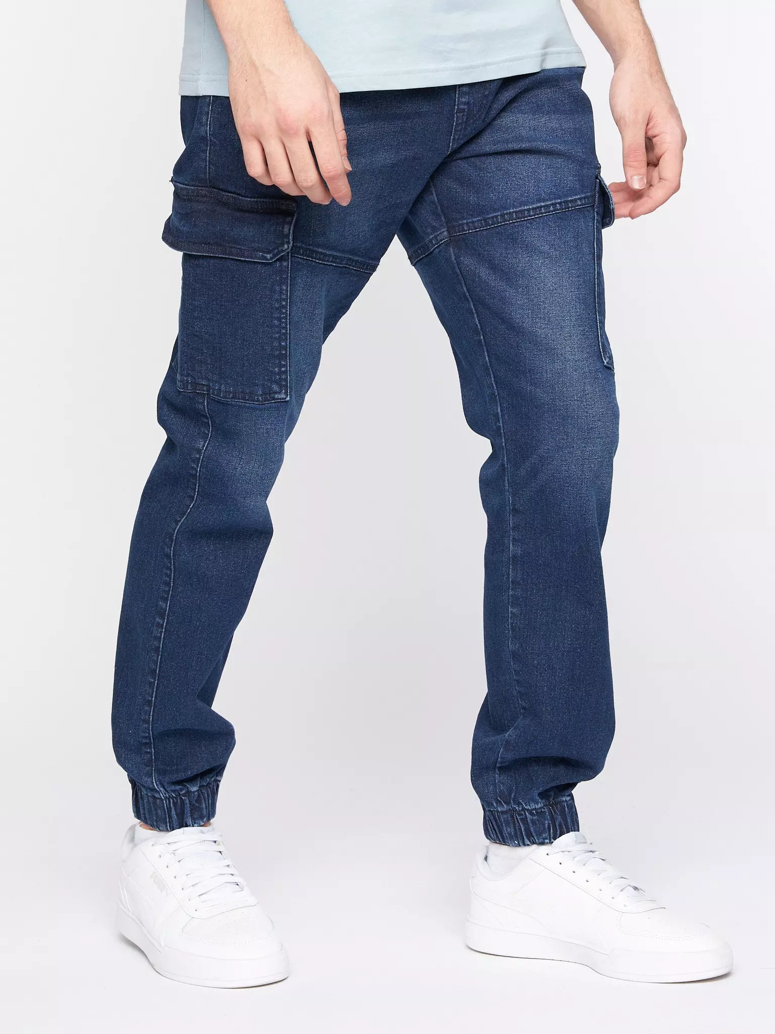 Dark blue Malimore Cargo Cuff Jeans alternative image
