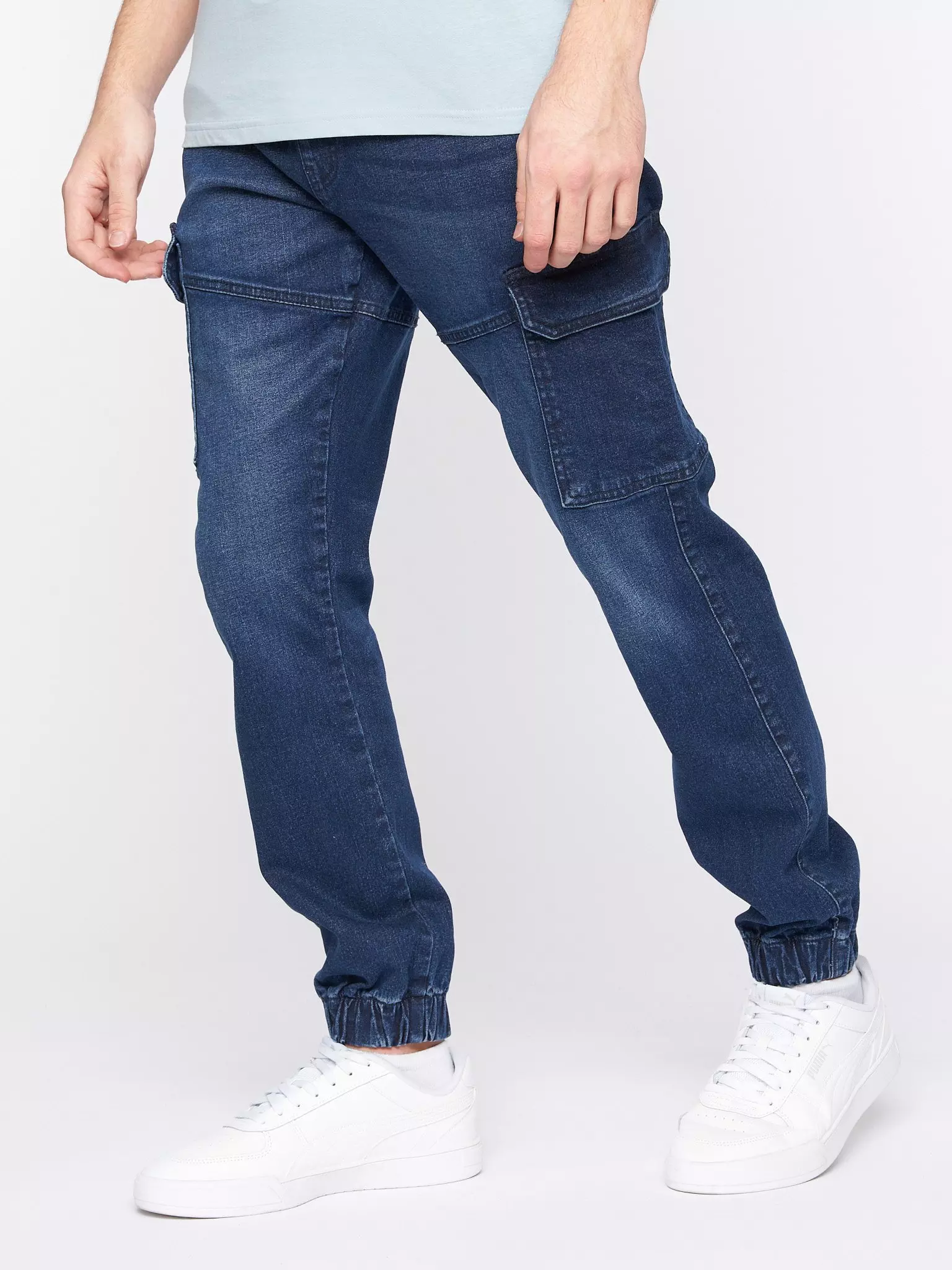 Dark blue Malimore Cargo Cuff Jeans alternative image