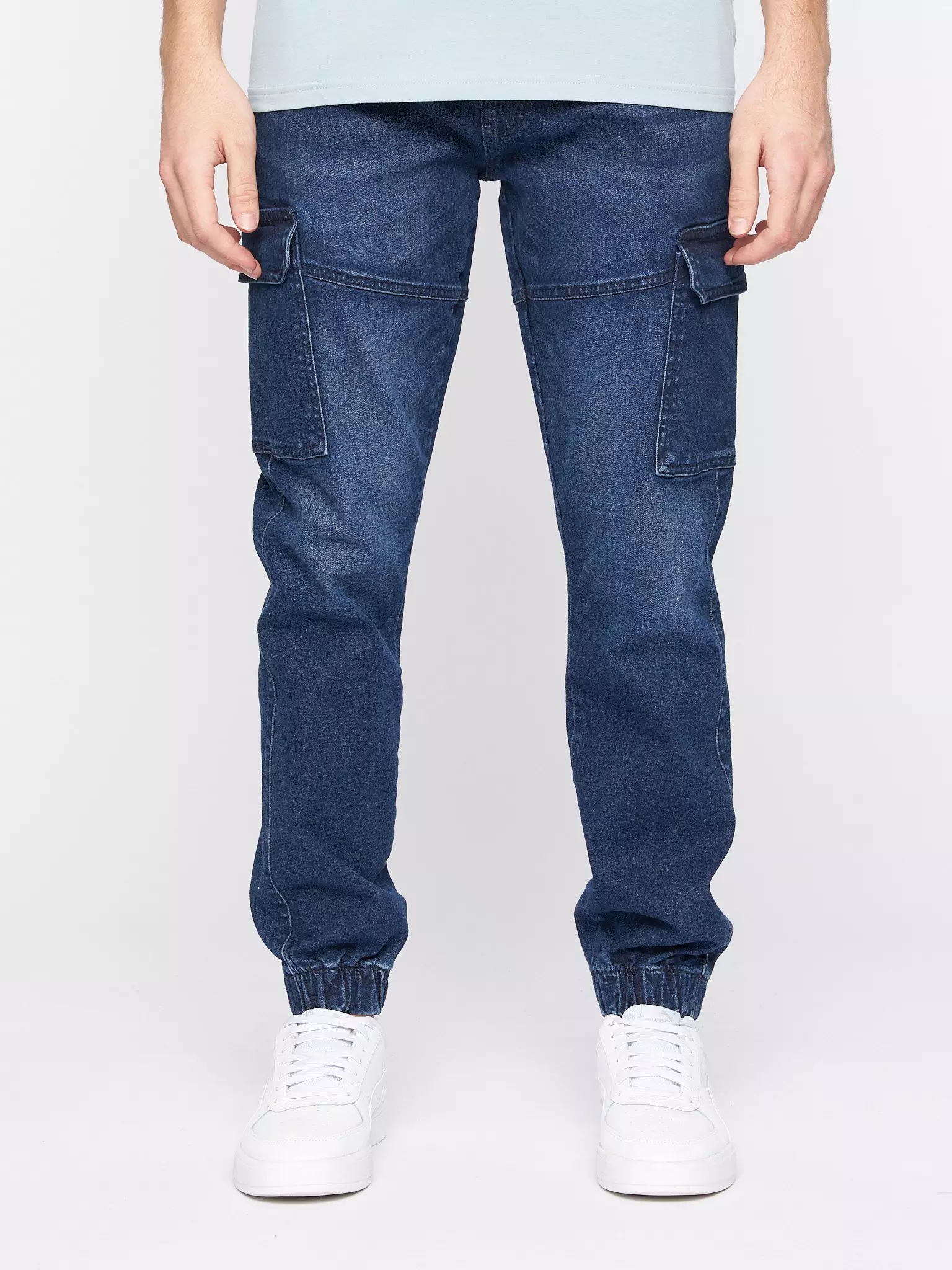 Dark blue Malimore Cargo Cuff Jeans alternative image