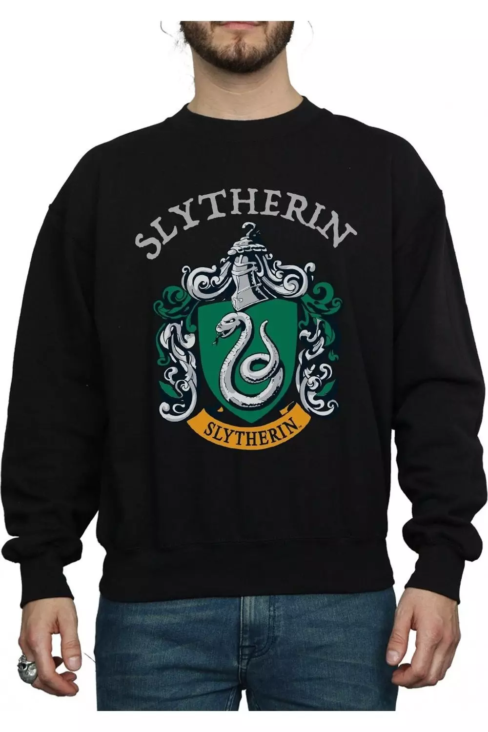 Black Slytherin Crest Sweatshirt alternative image
