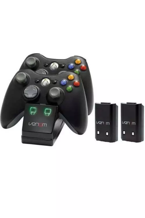 Black Xbox 360 Twin Charging Dock alternative image