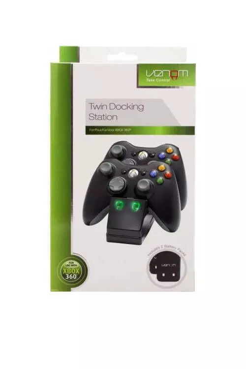 Black Xbox 360 Twin Charging Dock alternative image