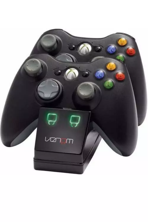 Black Xbox 360 Twin Charging Dock alternative image