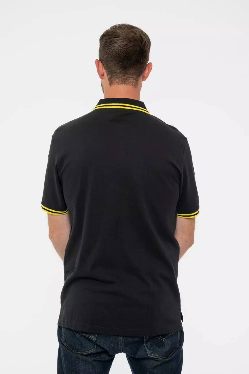 Black Grunge Smile Polo Shirt alternative image