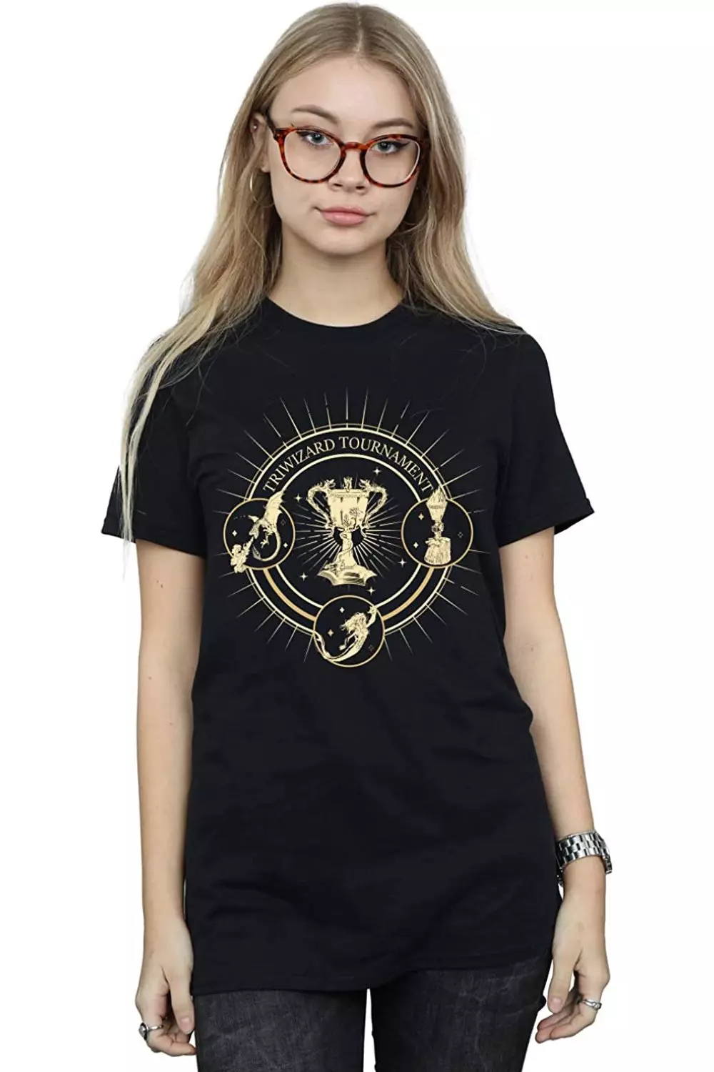 Black Triwizard Seal T-Shirt alternative image