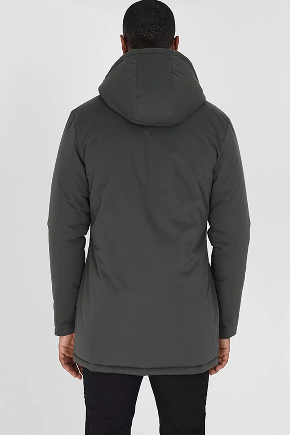 Khaki Padded Hooded Mac alternative image