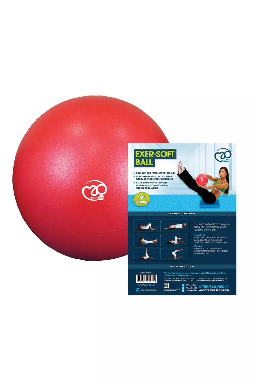 Red 9 Inch Exer-Soft Ball alternative image