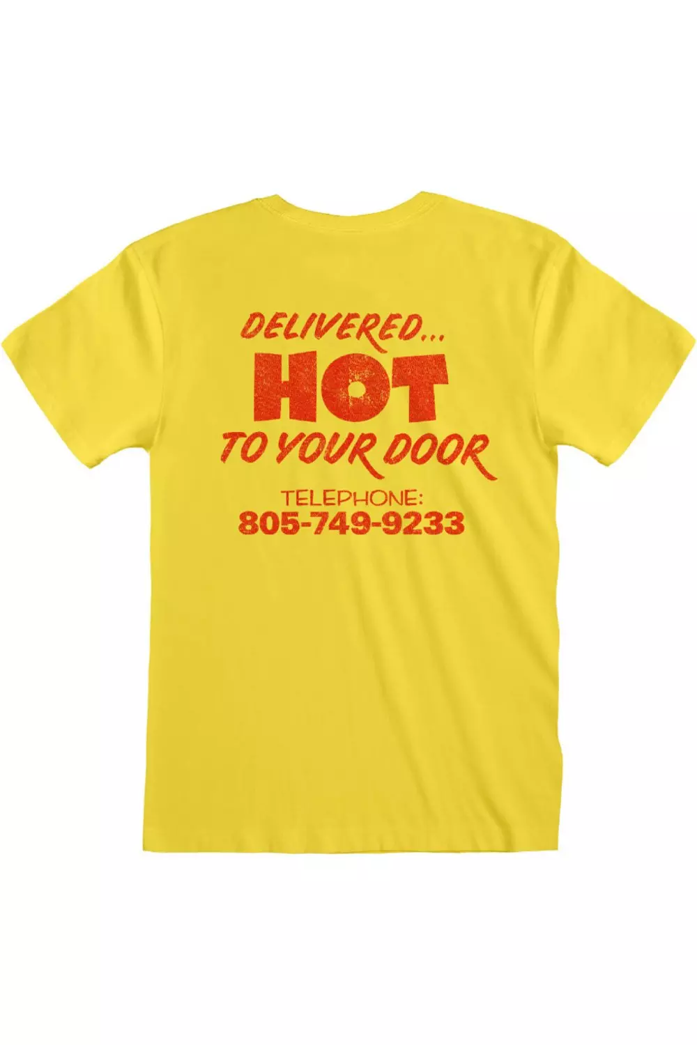 Yellow Surfer Boy Pizza T-Shirt alternative image