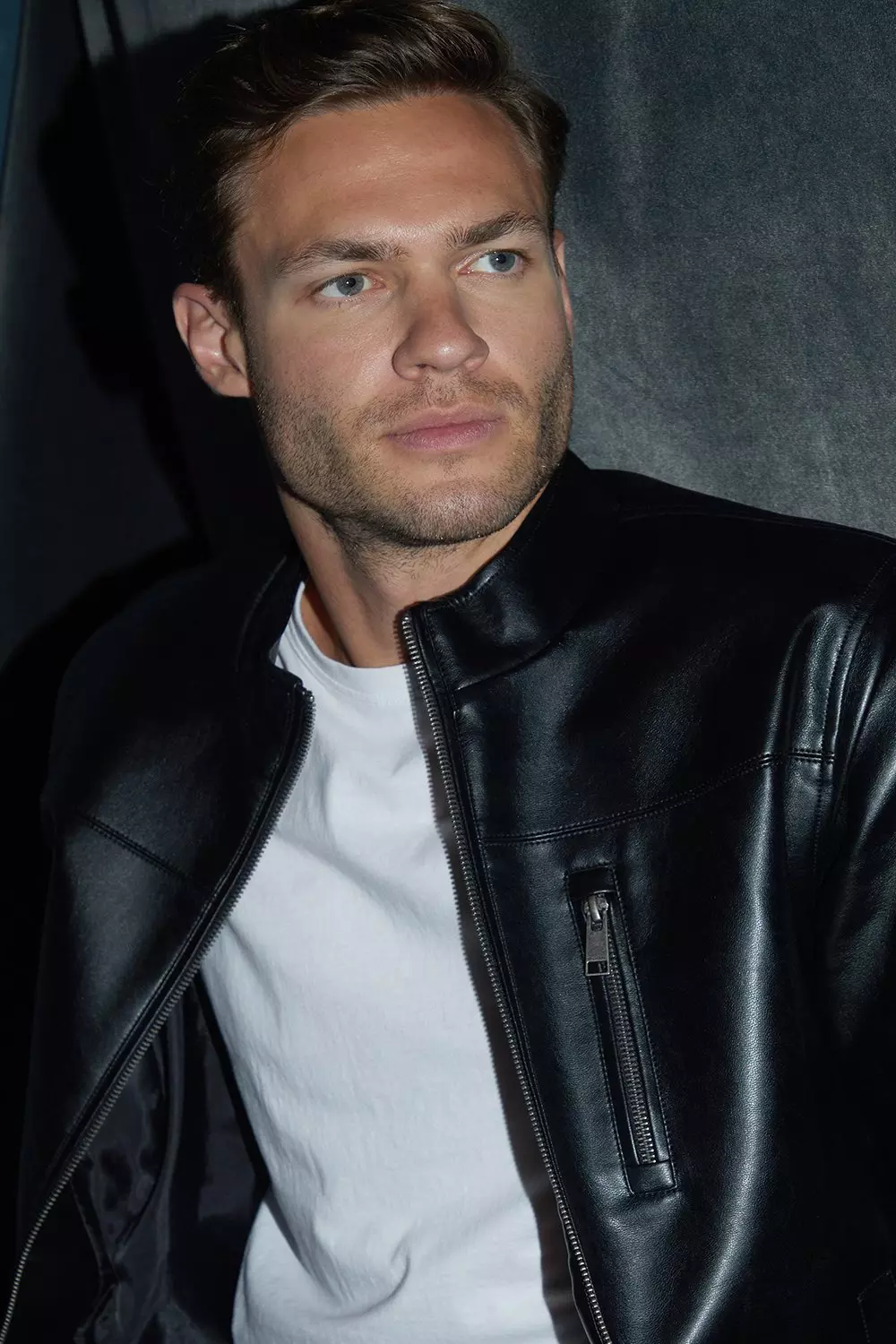 Black Faux Leather Biker Jacket alternative image