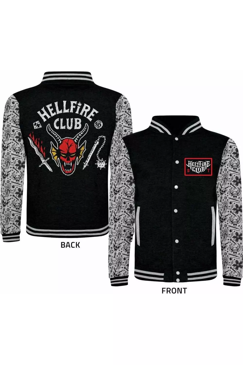 Black Hellfire Club Varsity Jacket alternative image