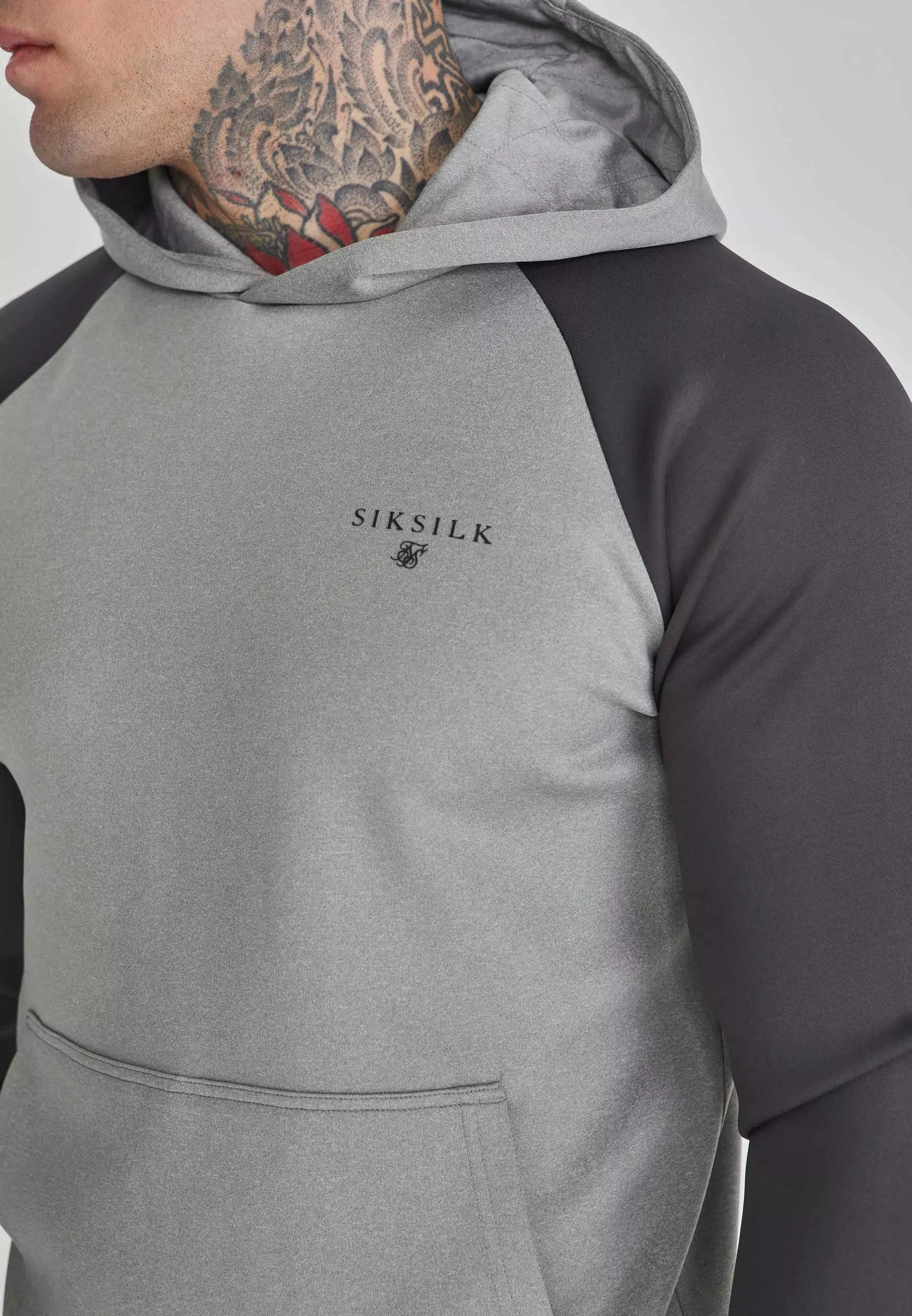 Grey Muscle Fit Hoodie alternative image