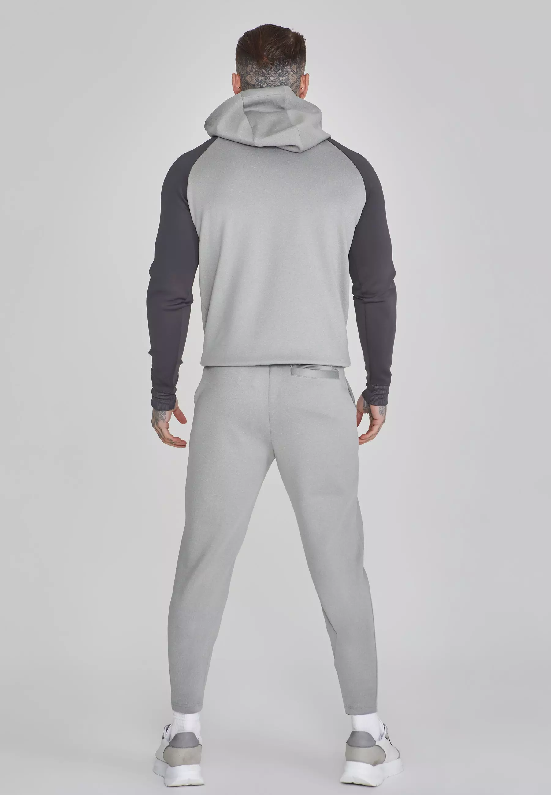 Grey Muscle Fit Hoodie alternative image
