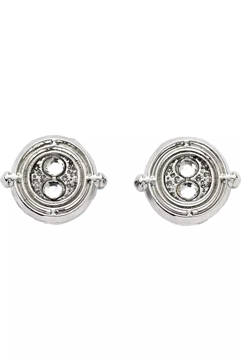 Silver Time Turner Stud Earrings alternative image