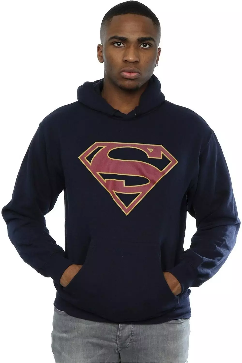 Navy Supergirl Logo Hoodie alternative image