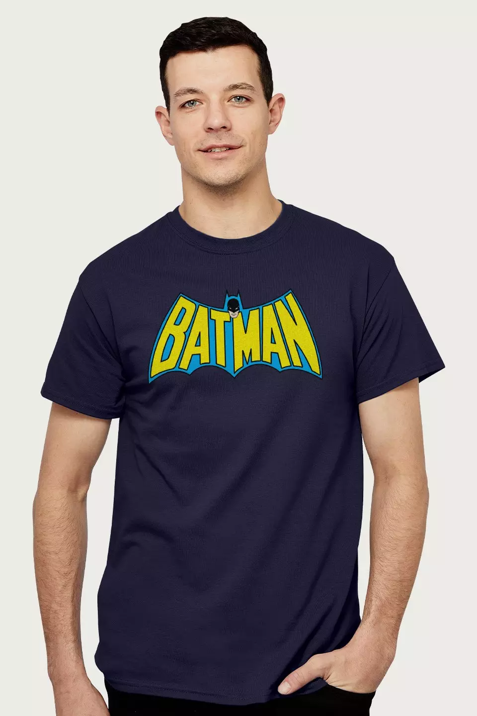 Navy Retro Comic Logo T-Shirt alternative image