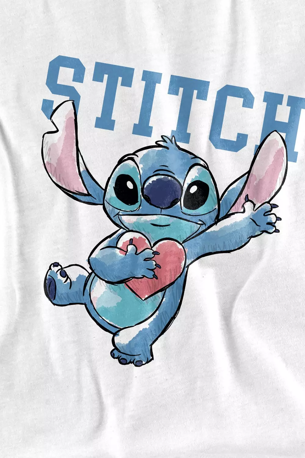 Lilo & Stitch Clutching Hearts T-Shirt White alternative image