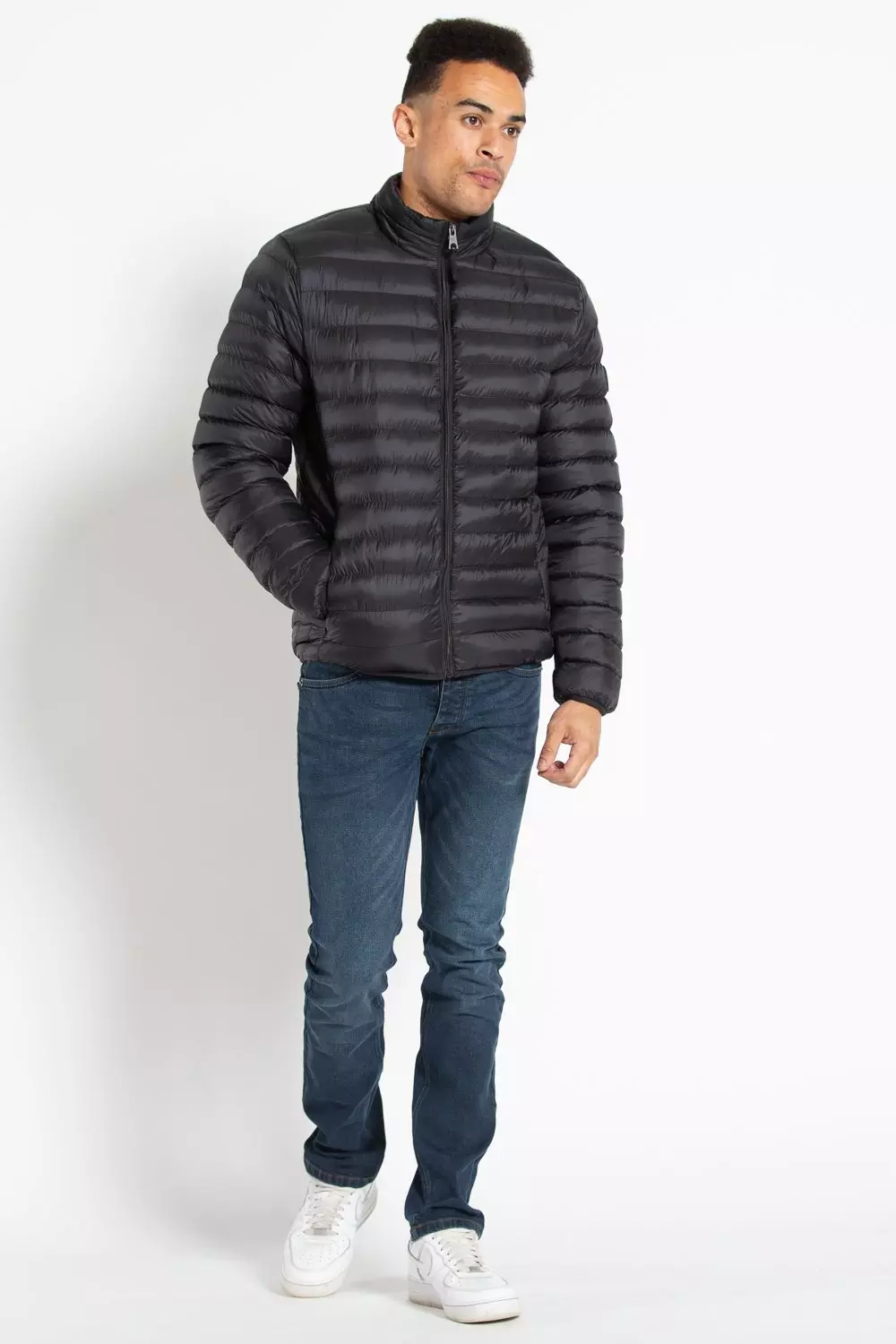 Black Fleece Lined Padded Jacket alternative image