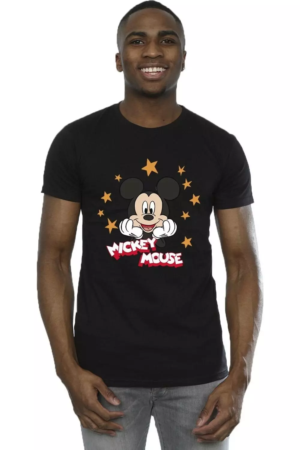 Black Mickey Mouse Stars T-Shirt alternative image