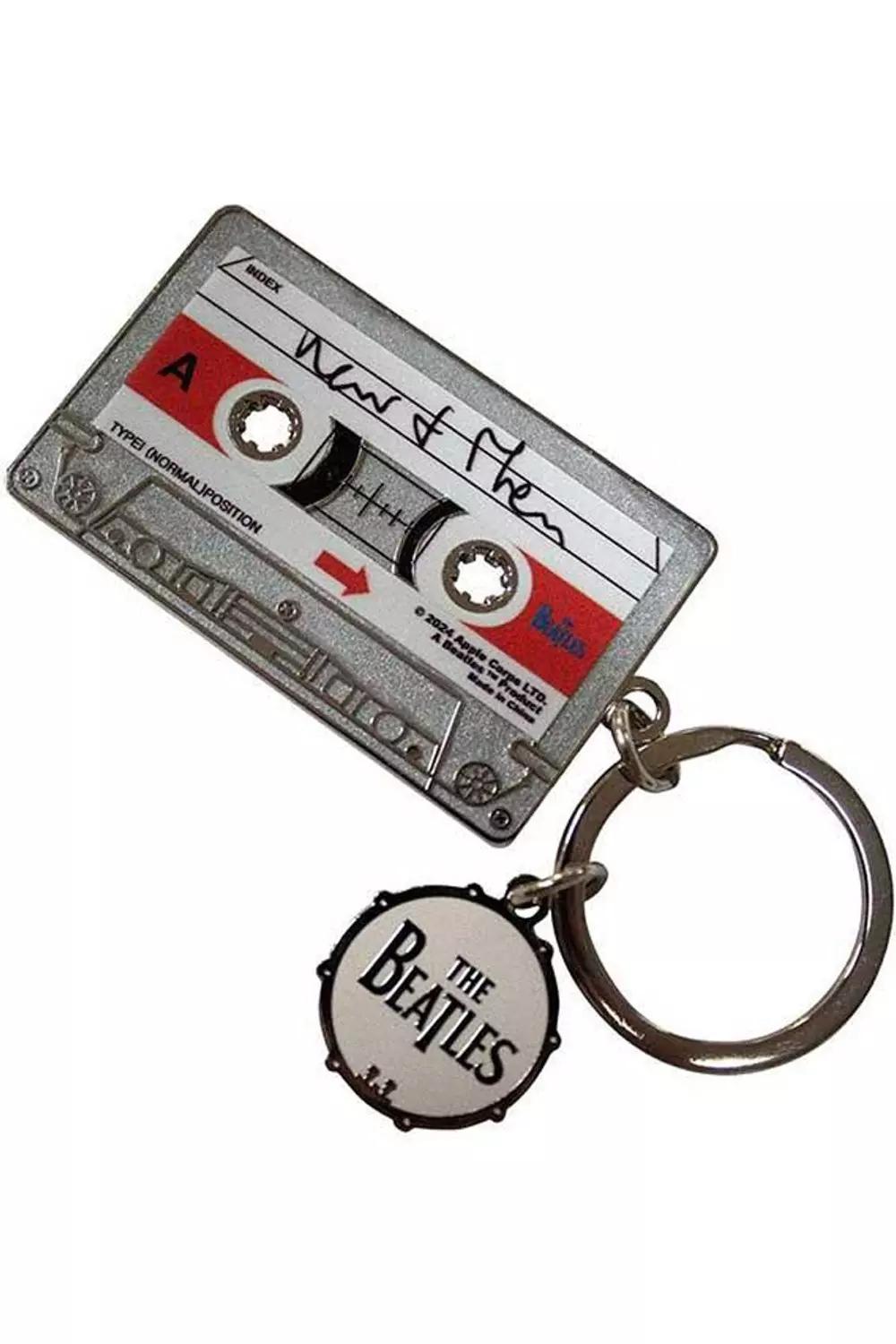 Silver Now & Then Cassette Keyring alternative image