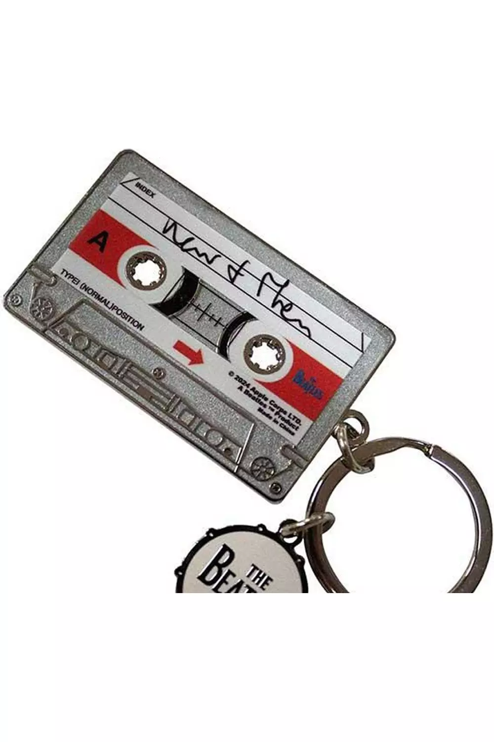 Silver Now & Then Cassette Keyring alternative image
