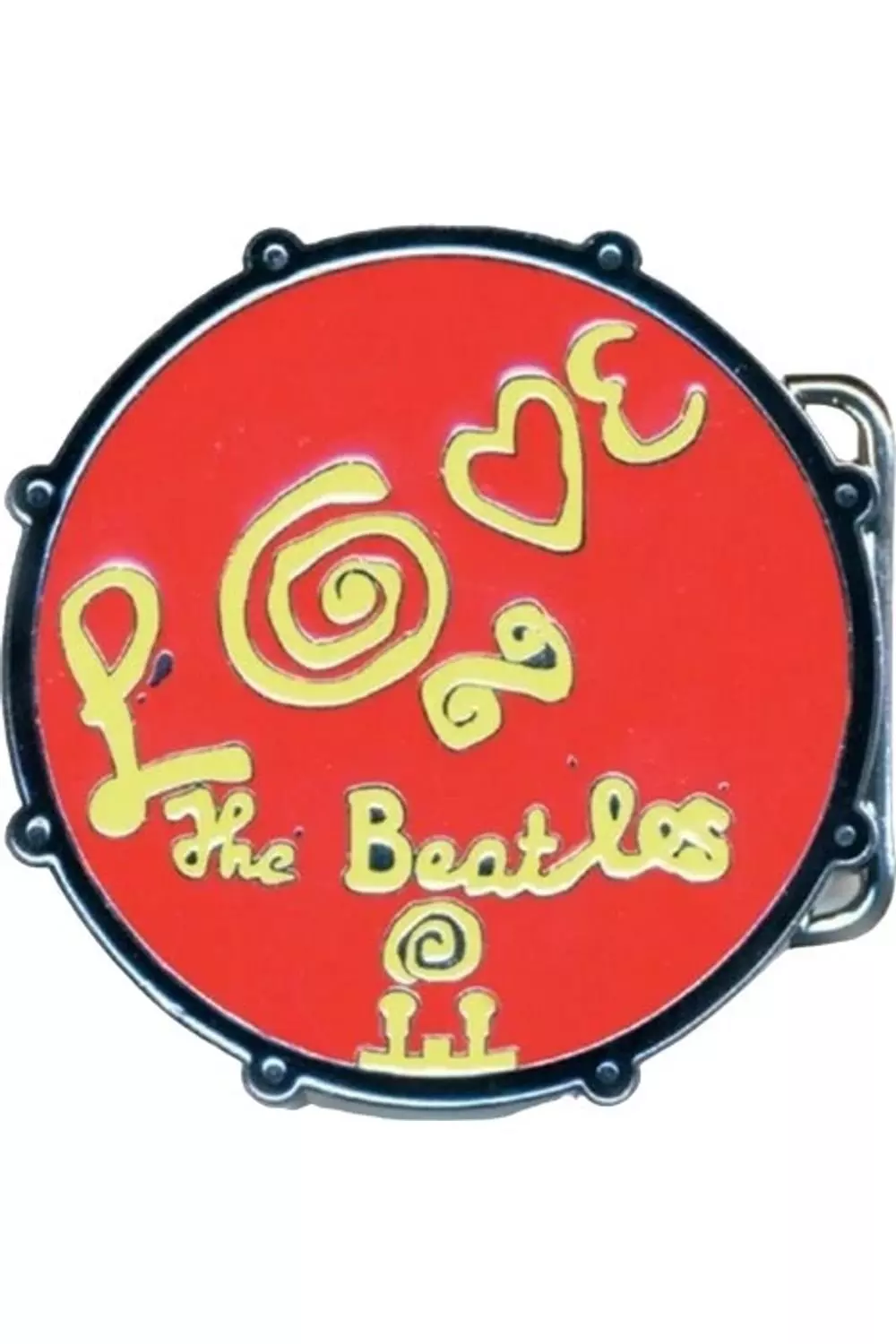 Red Love Drum Belt Buckle alternative image