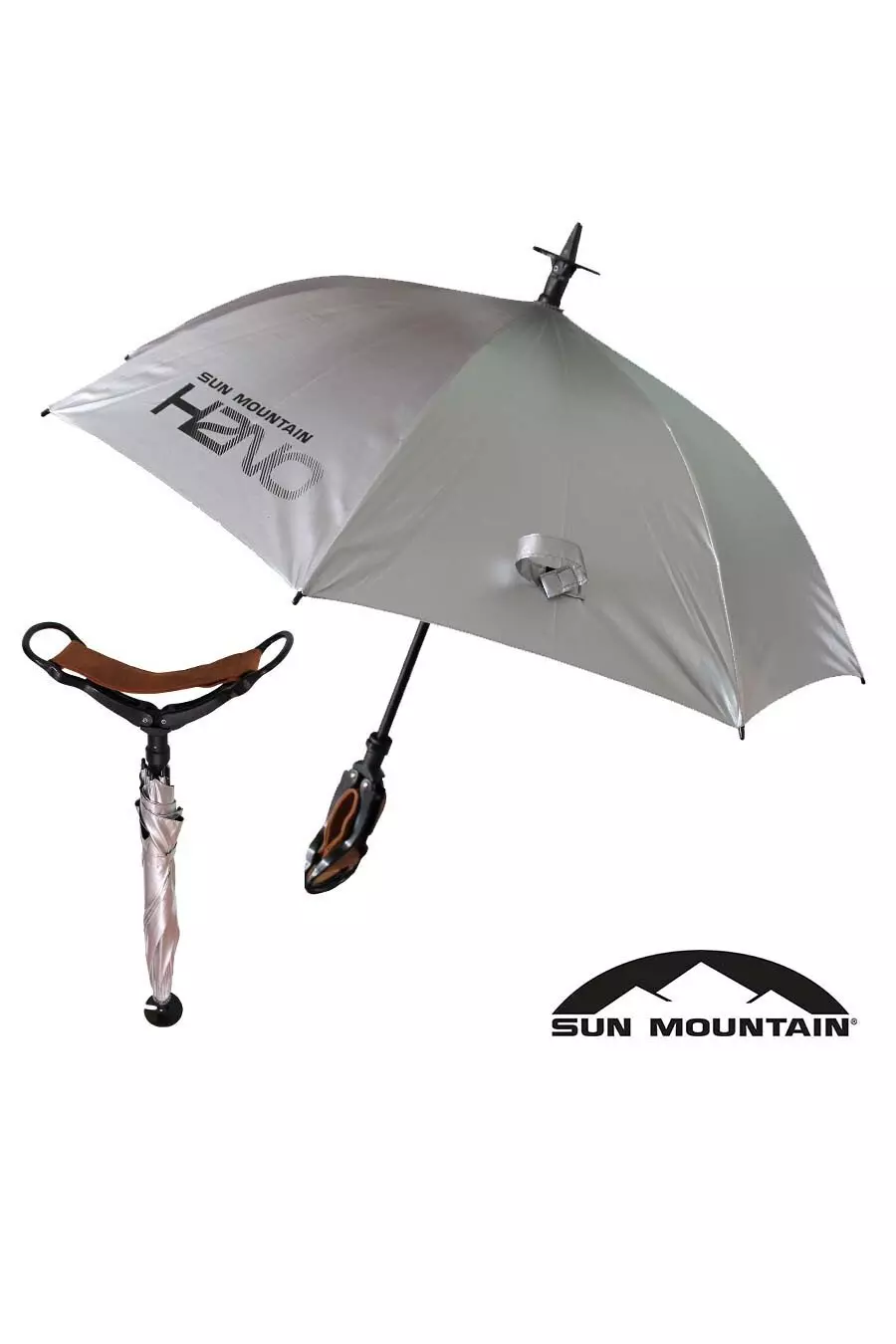 Silver UV Spectator Seat Umbrella alternative image