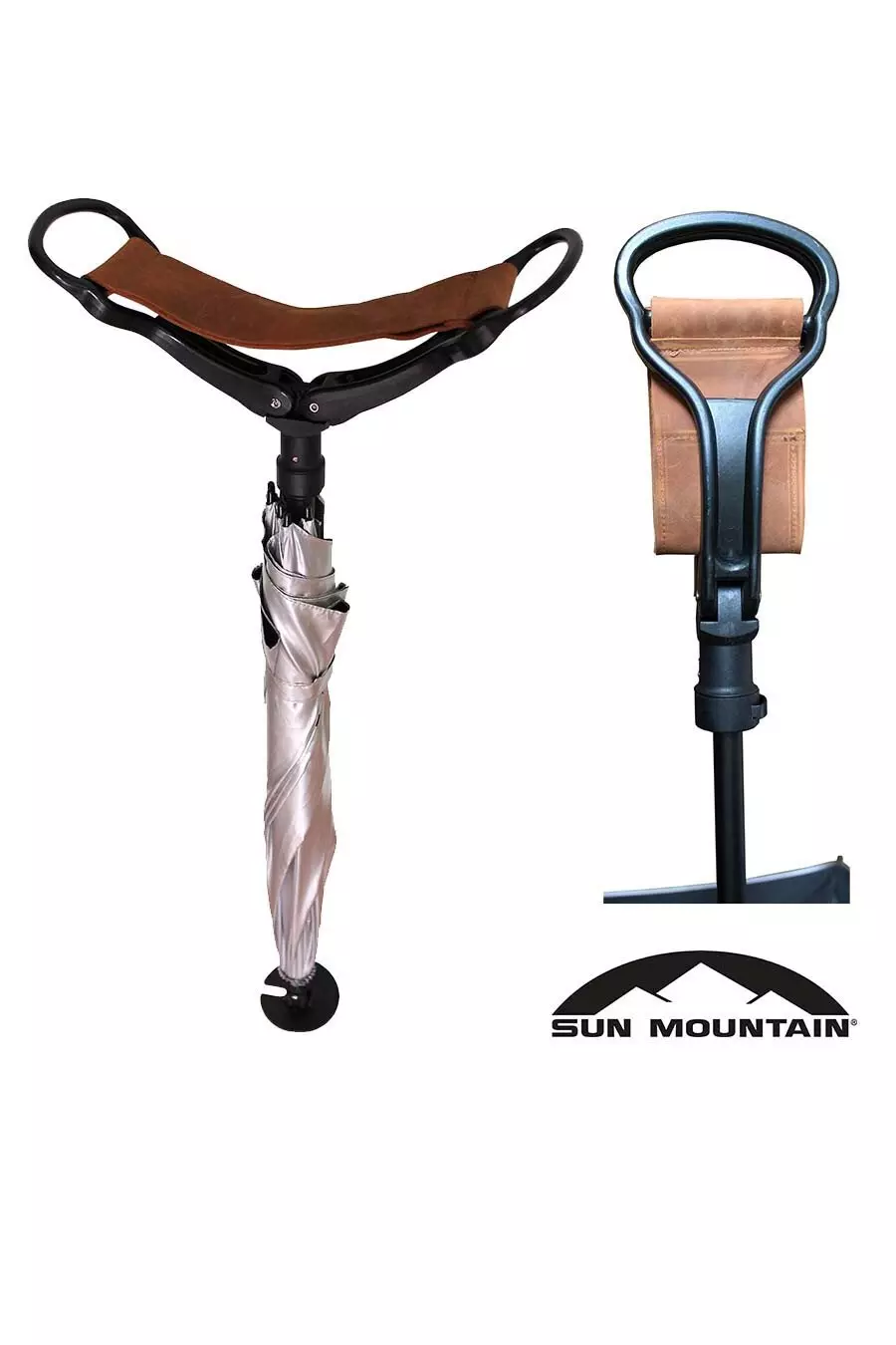 Silver UV Spectator Seat Umbrella alternative image