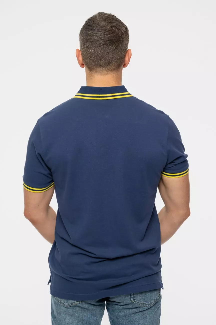 Navy Grunge Smile Polo Shirt alternative image