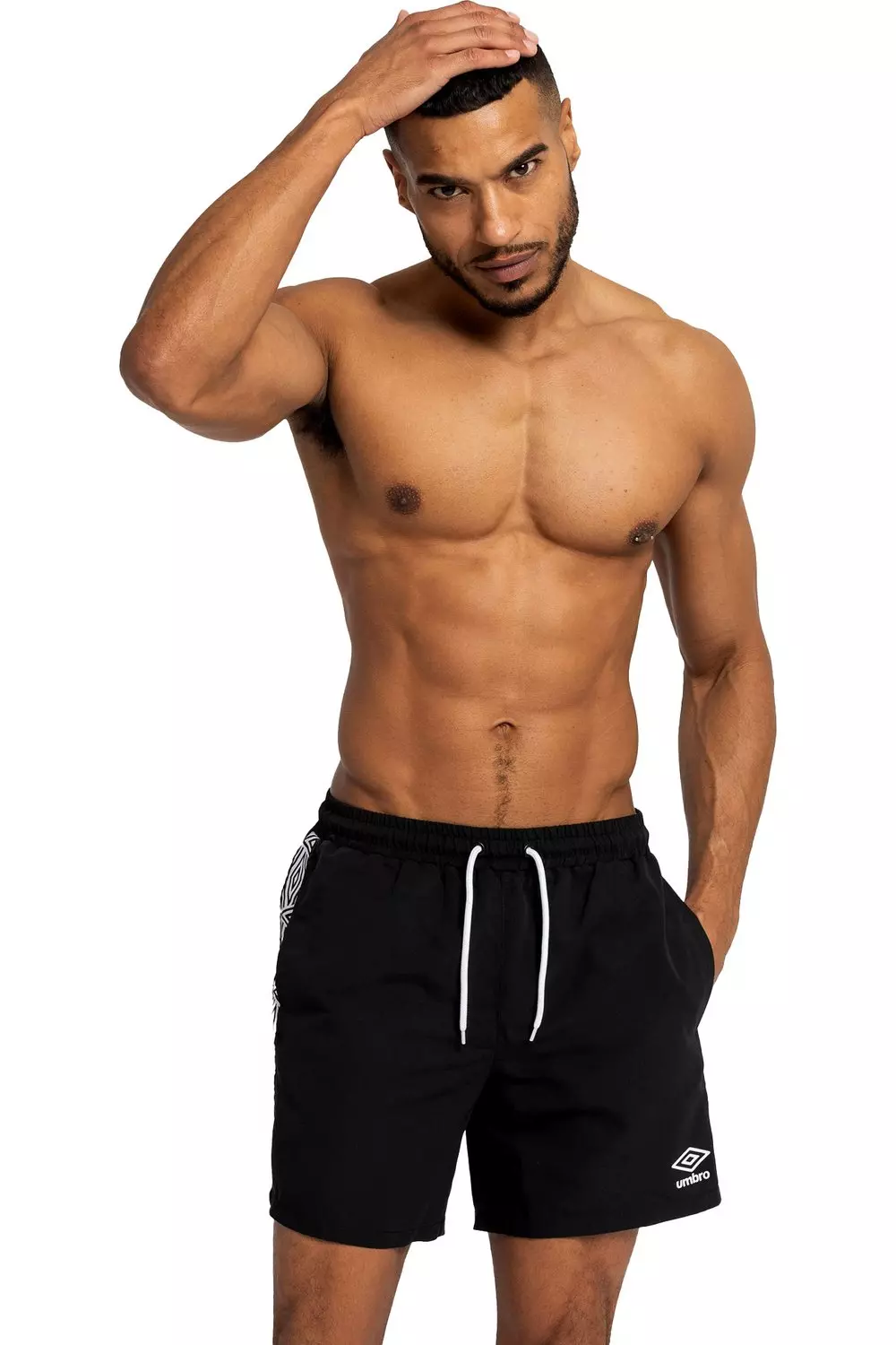 Black Taped Swim Shorts alternative image
