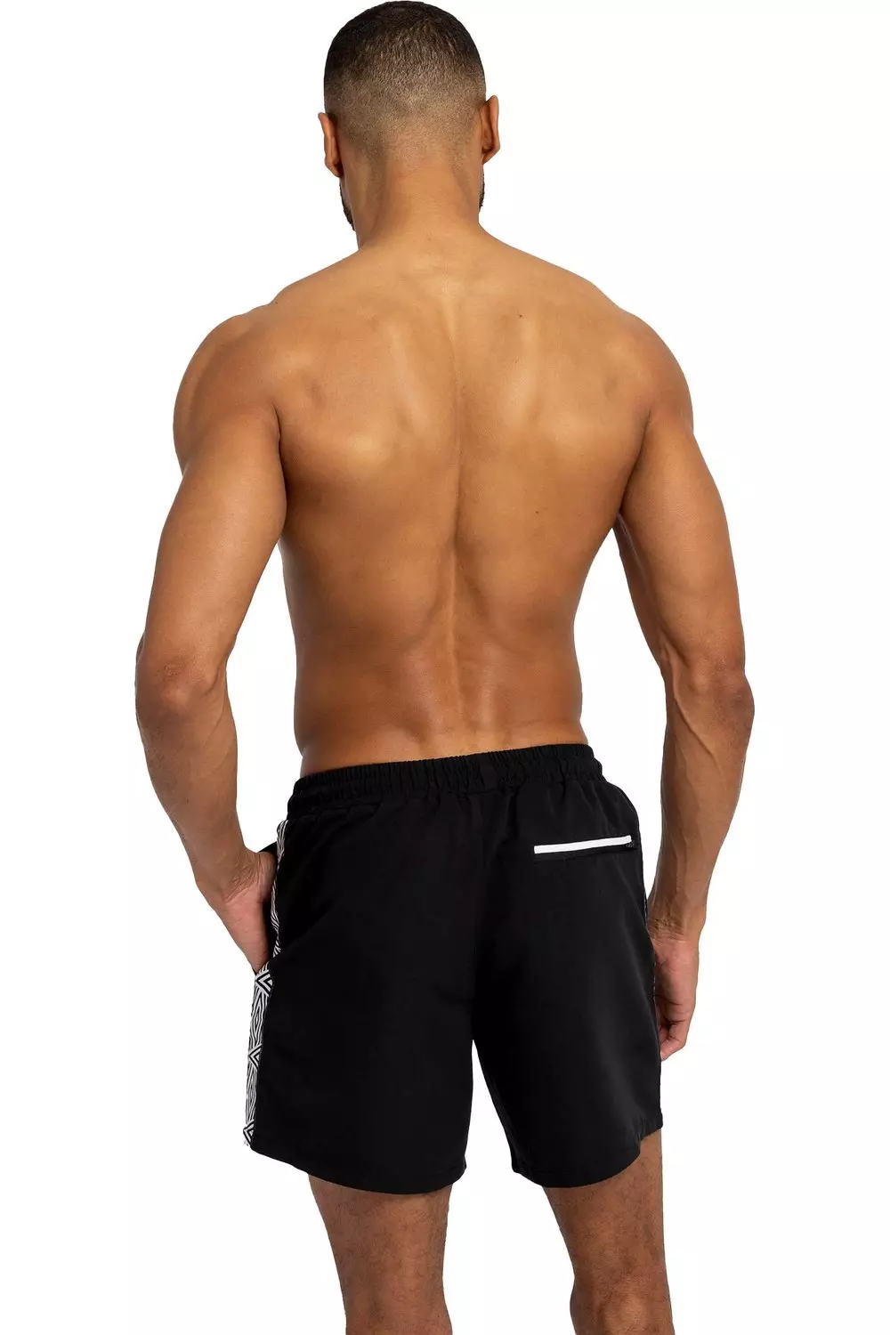 Black Taped Swim Shorts alternative image
