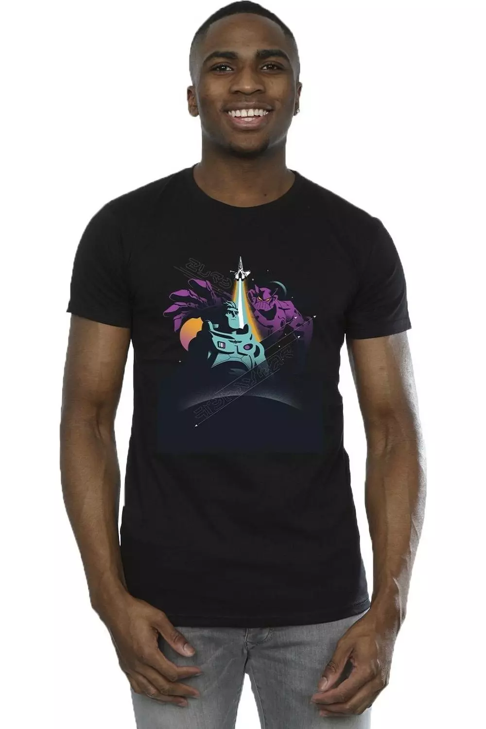 Black Lightyear Buzz And Zurg T-Shirt alternative image