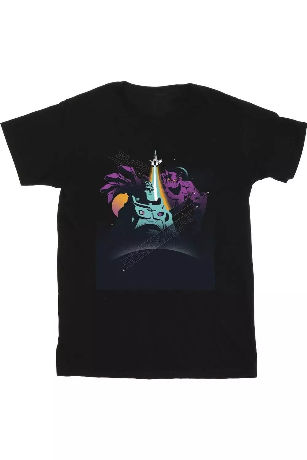Black Lightyear Buzz And Zurg T-Shirt alternative image