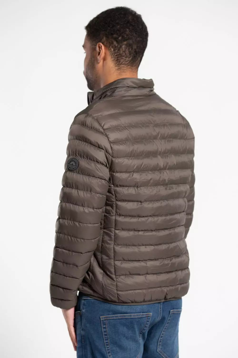 Khaki Fleece Lined Padded Jacket alternative image