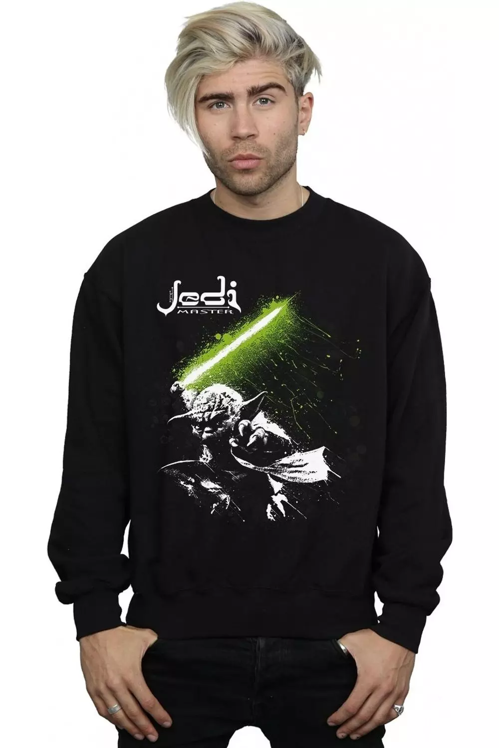 Black Yoda Jedi Master Sweatshirt alternative image