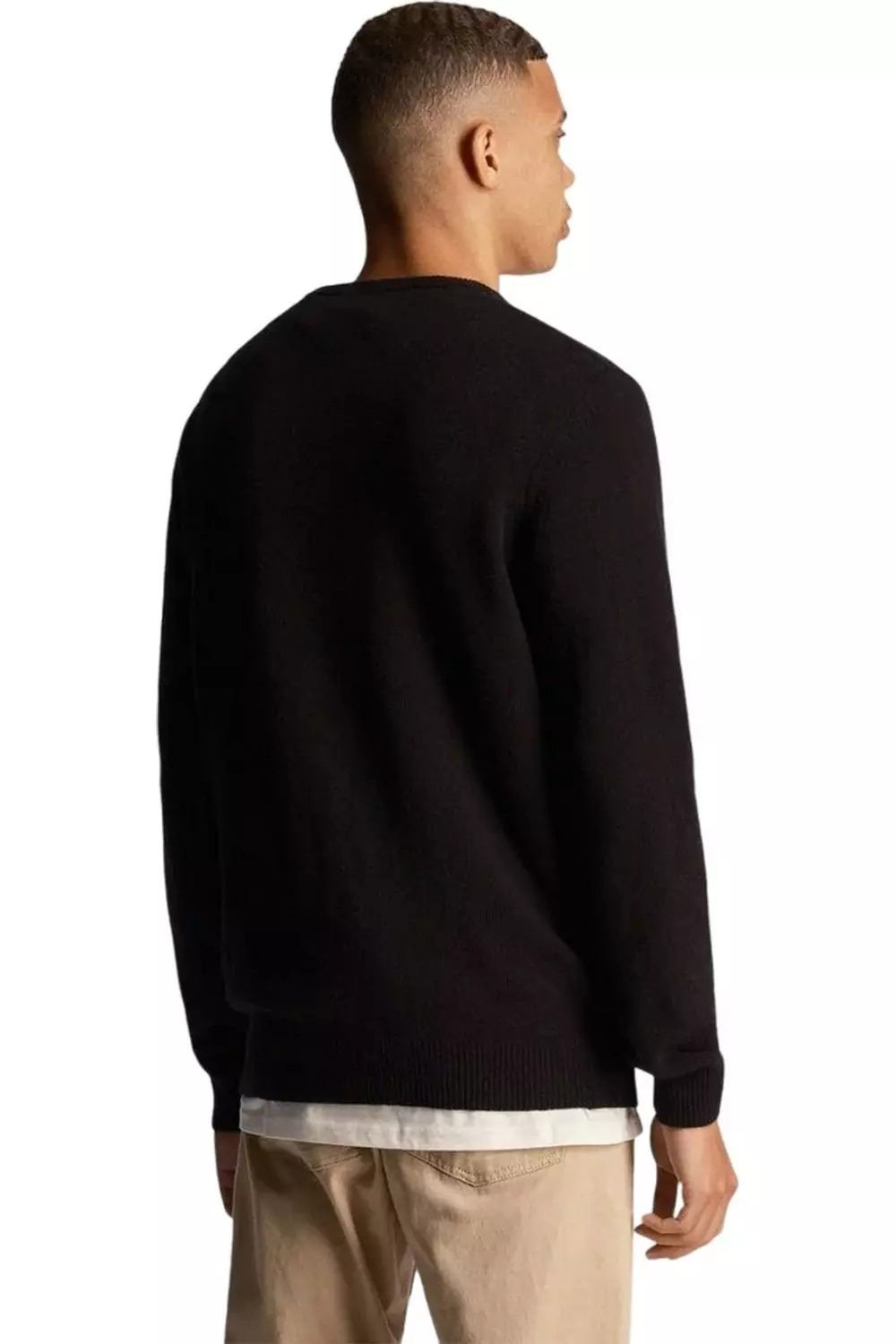 Black Ribbed Mock Neck Jumper alternative image