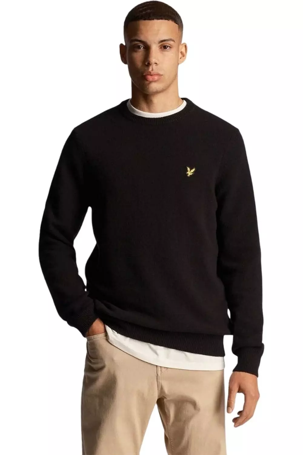 Black Ribbed Mock Neck Jumper alternative image
