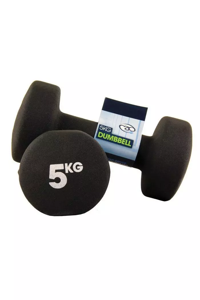 Black Neoprene Dumbbells 5kg alternative image