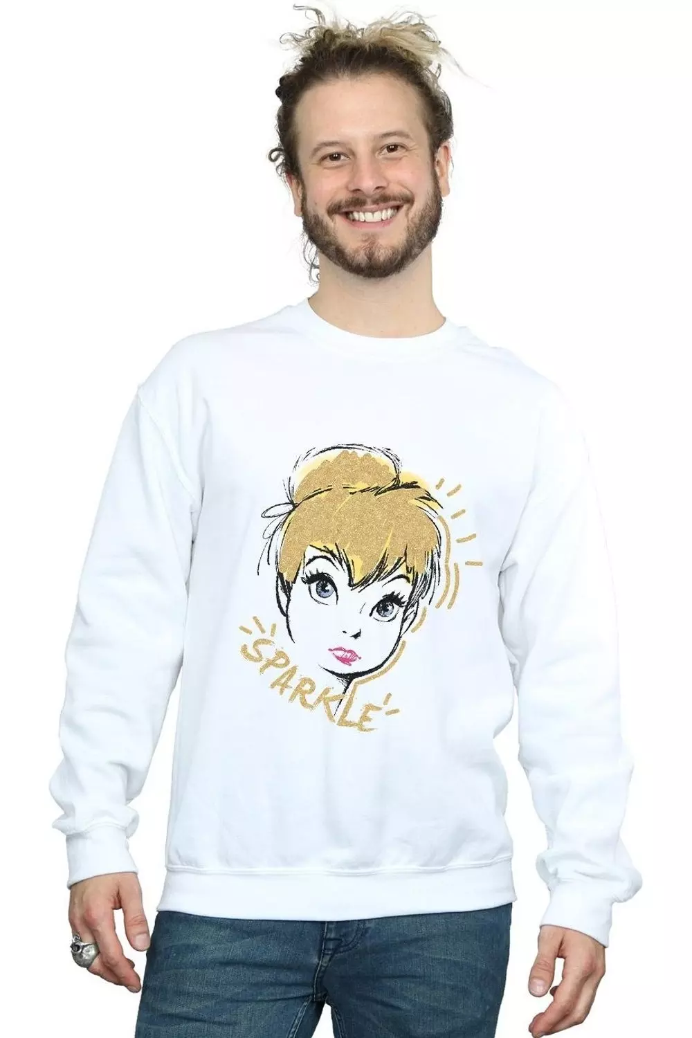 White Tinkerbell Sparkle Sweatshirt alternative image