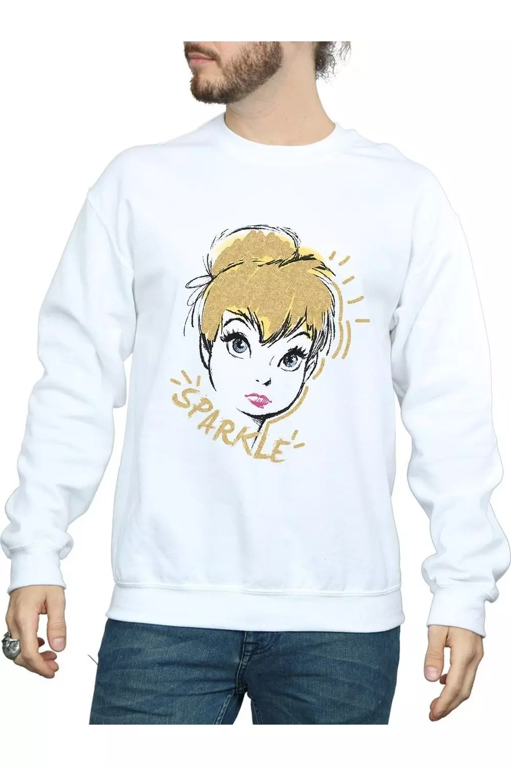 White Tinkerbell Sparkle Sweatshirt alternative image