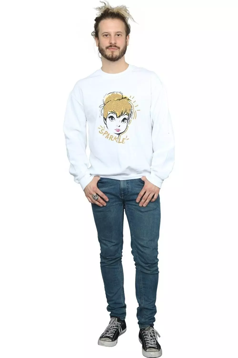 White Tinkerbell Sparkle Sweatshirt alternative image