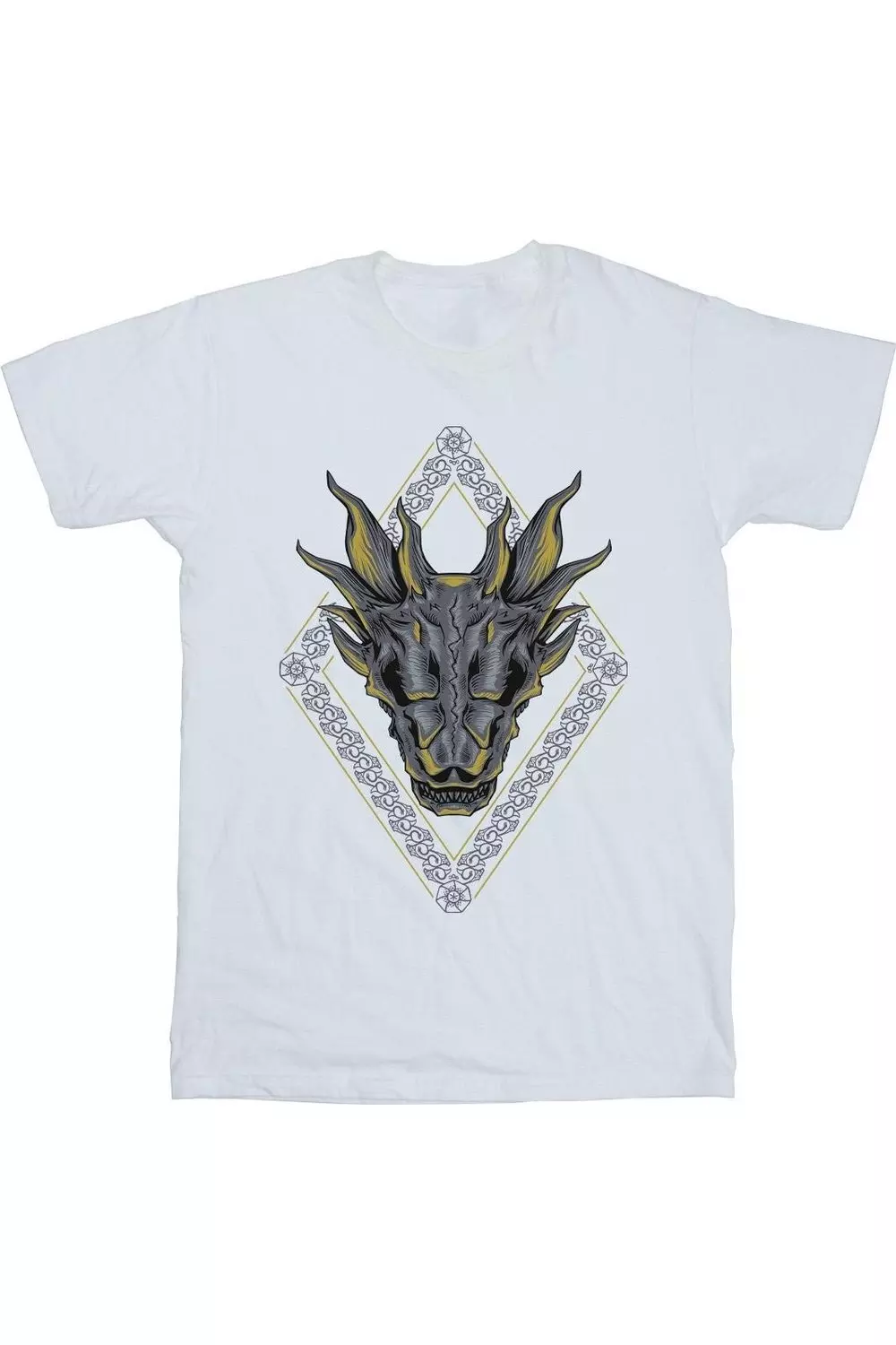 White Dragon Pattern T-Shirt alternative image