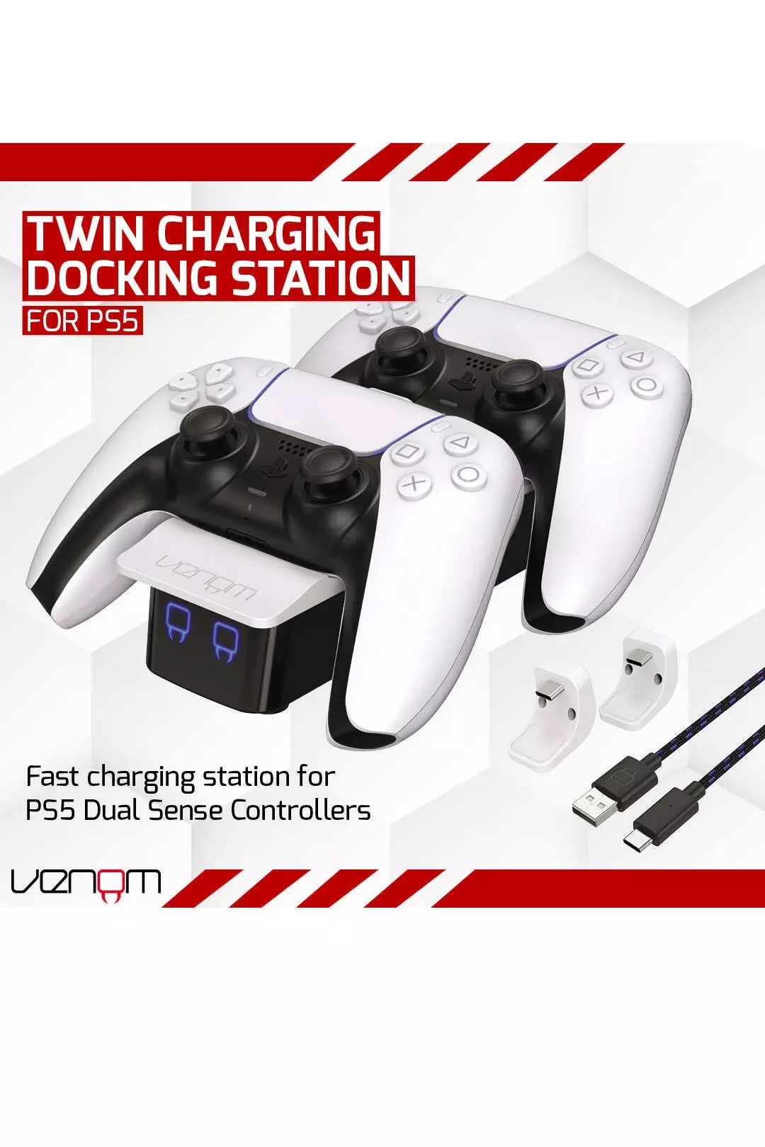 White PS5 Twin Charging Dock alternative image